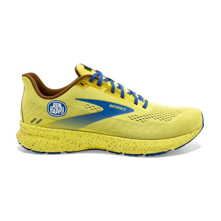 Brooks Launch 8 Light-Cushion Road Running Shoes - Men's - Golden Kiwi/Pale Banana/Victoria Blue (40